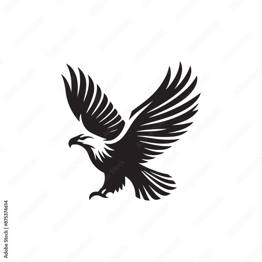 Obraz premium eagle silhouette vector illustration