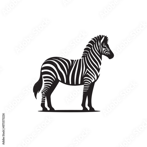 zebra silhouette vector illustration