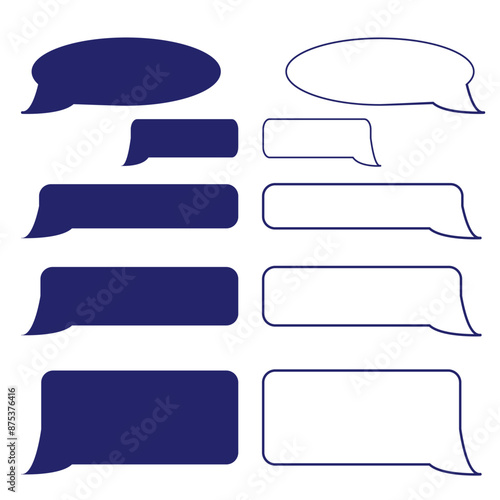 Message bubbles icons. Design for chat. Vector message tablog. Vectone graphics on a white background in a flat style for web sites and advertising big boards	
