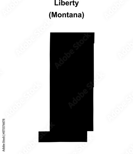 Liberty County (Montana) blank outline map