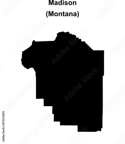 Madison County (Montana) blank outline map
