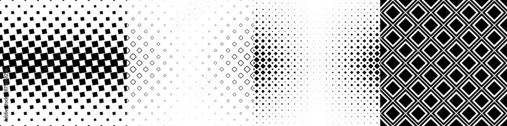 Monochrome geometrical pattern collection Monochrome geometrical pattern collection