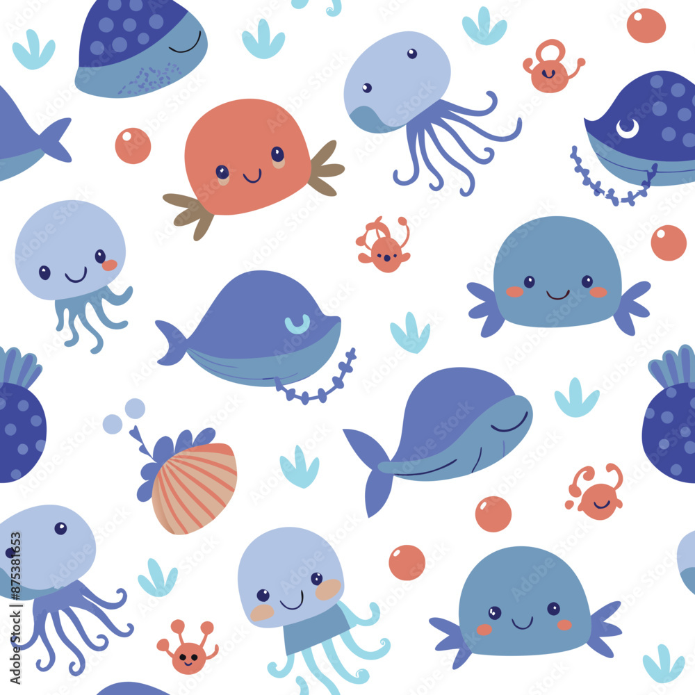 seamless pattern with fishes, seamless pattern with fish, seamless pattern with birds. Fish and Birds Designs for Fabric, Wallpaper, and Graphics seamless pattern with fishes, seamless pattern with fish, seamless pattern with birds. Fish and Birds Designs for Fabric, Wallpaper, and Graphics