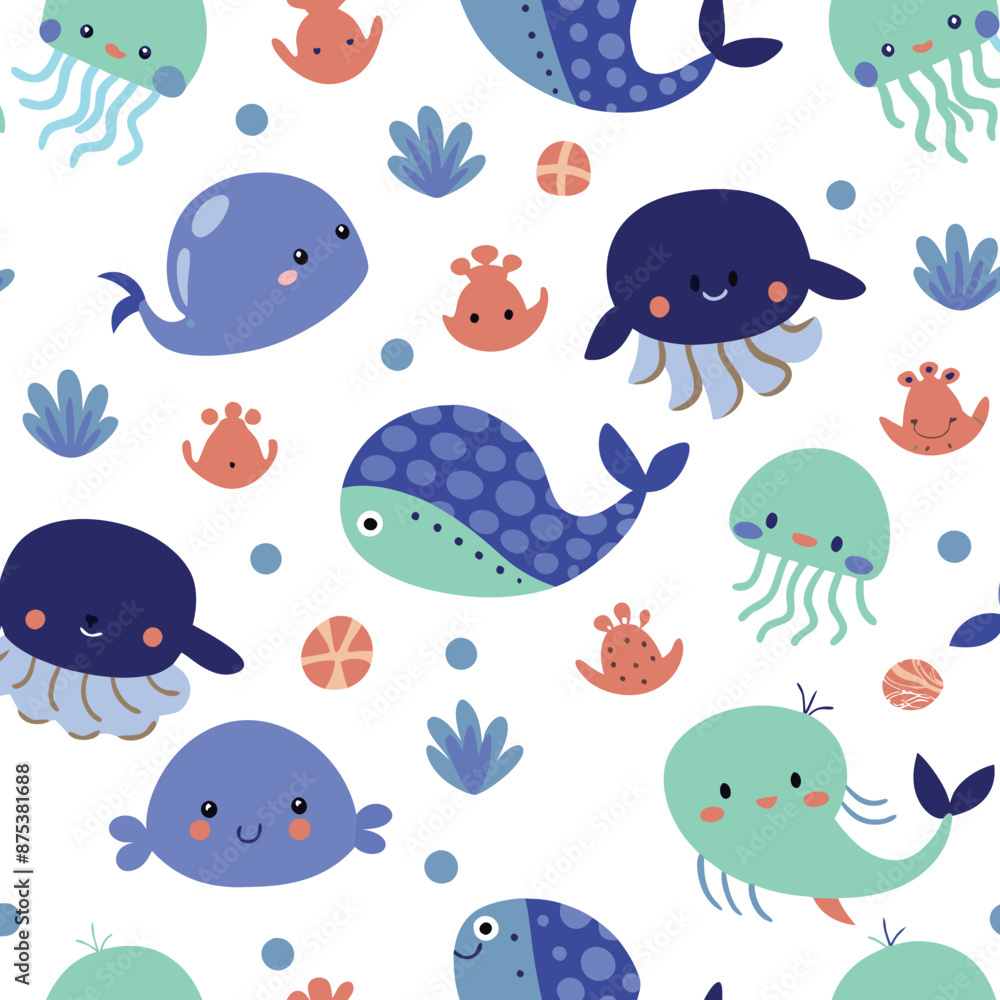seamless pattern with fishes, seamless pattern with fish, seamless pattern with birds. Fish and Birds Designs for Fabric, Wallpaper, and Graphics seamless pattern with fishes, seamless pattern with fish, seamless pattern with birds. Fish and Birds Designs for Fabric, Wallpaper, and Graphics