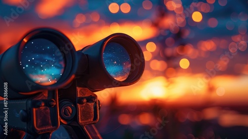 Gorgeous Sky View Observed with Elegant Binoculars