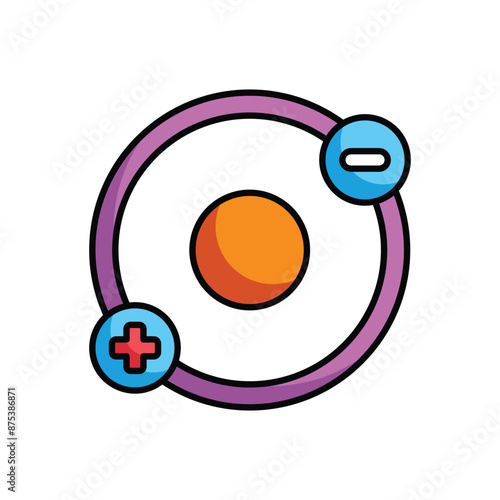 proton icon design with white background stock illustration