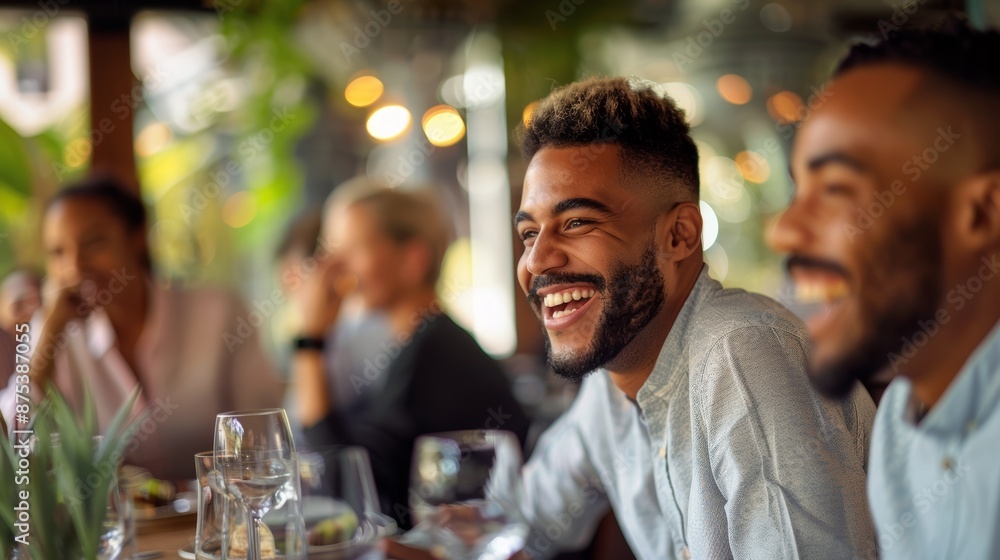 Happy young man excitement of gathering with friends at clubhouse. Happy young man excitement of gathering with friends at clubhouse.