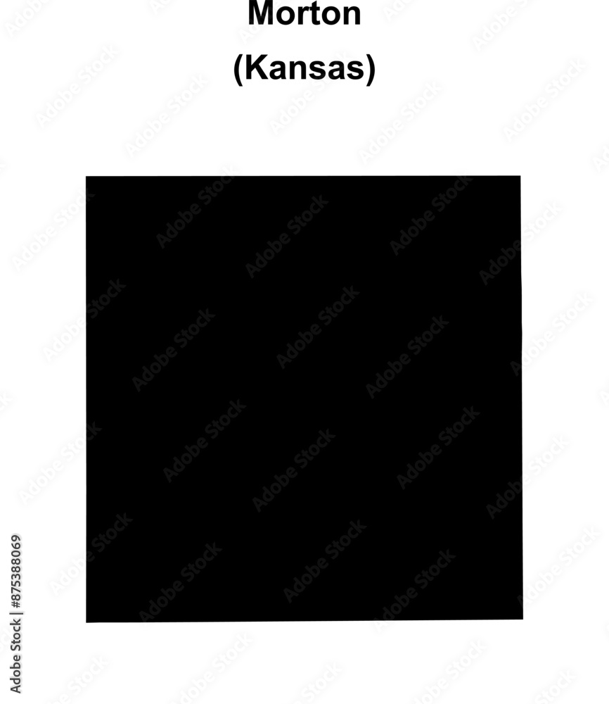 Morton County (Kansas) blank outline map Morton County (Kansas) blank outline map