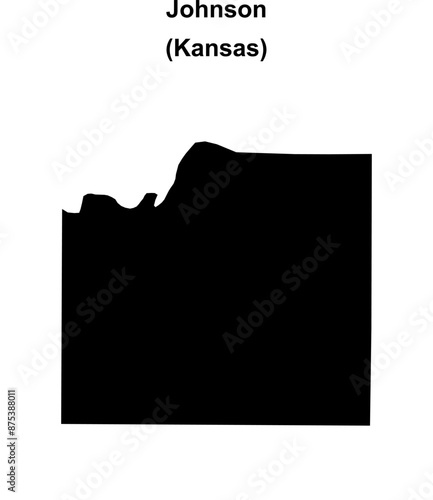 Johnson County (Kansas) blank outline map