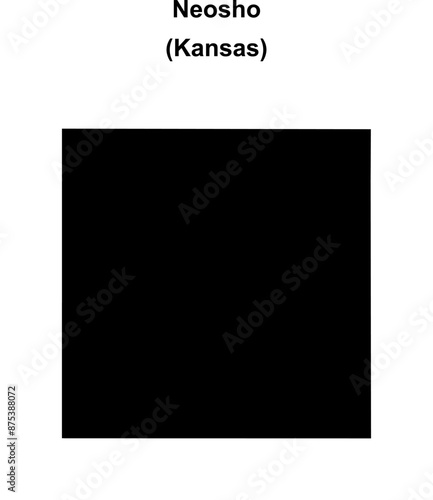 Neosho County (Kansas) blank outline map