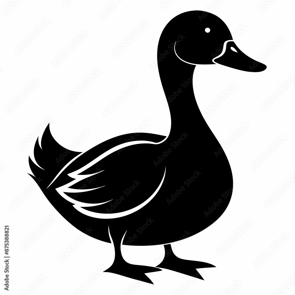 Duck black silhouette Duck black silhouette
