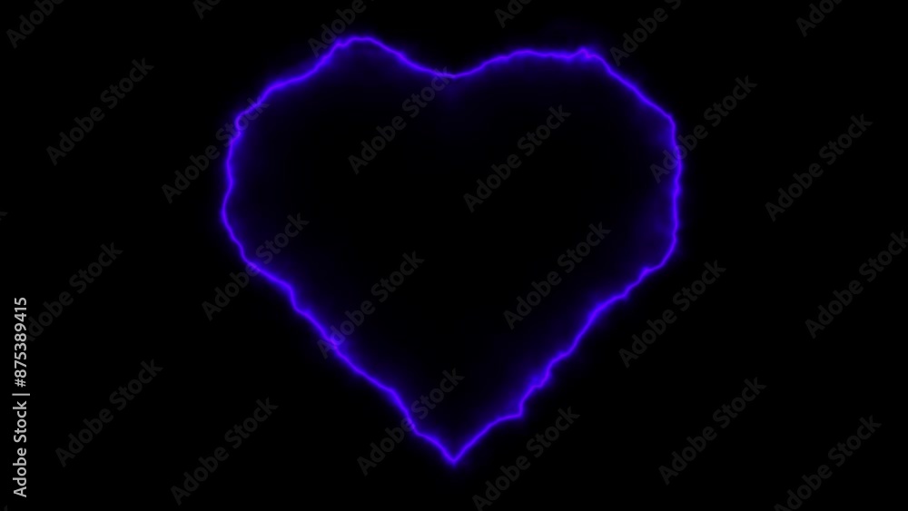 Beating dark blue heart, abstract heart Beating dark blue heart, abstract heart