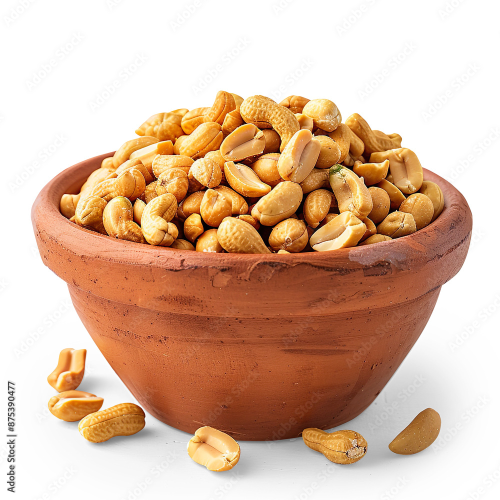 Spicy Peanuts on Transparent Background Spicy Peanuts on Transparent Background