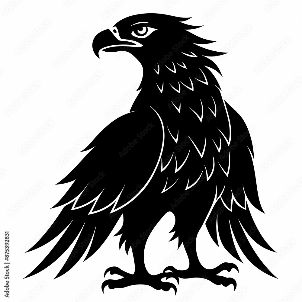 Eagle black silhouette Eagle black silhouette