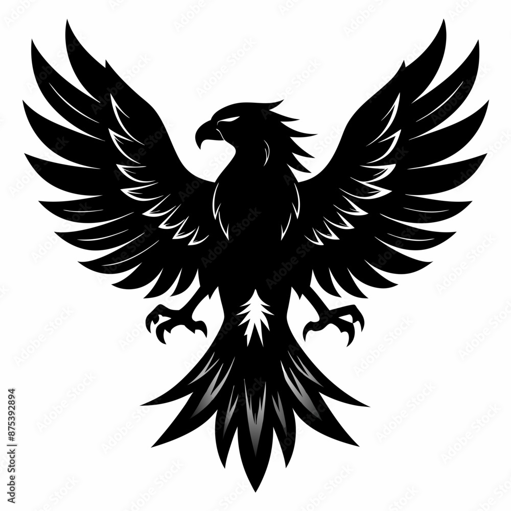 Obraz premium Eagle black silhouette