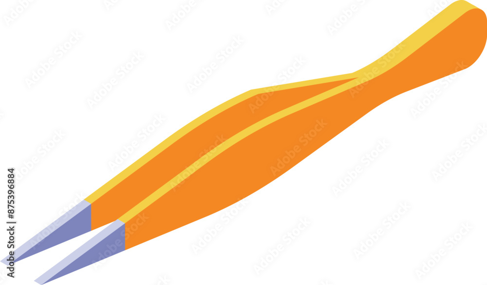 Tweezers icon in isometric style, isolated on white background Tweezers icon in isometric style, isolated on white background