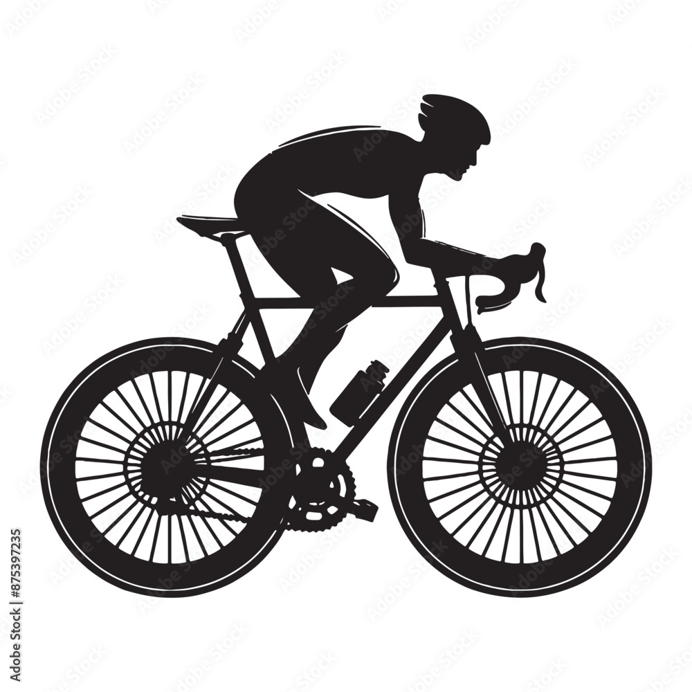Obraz premium Bicycle black logo, icon vector file EPS