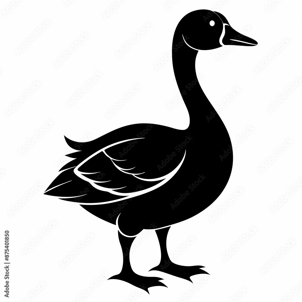 Goose black silhouette Goose black silhouette