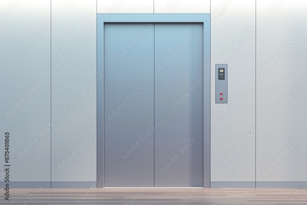 elevator door with modern white wall elevator door with modern white wall