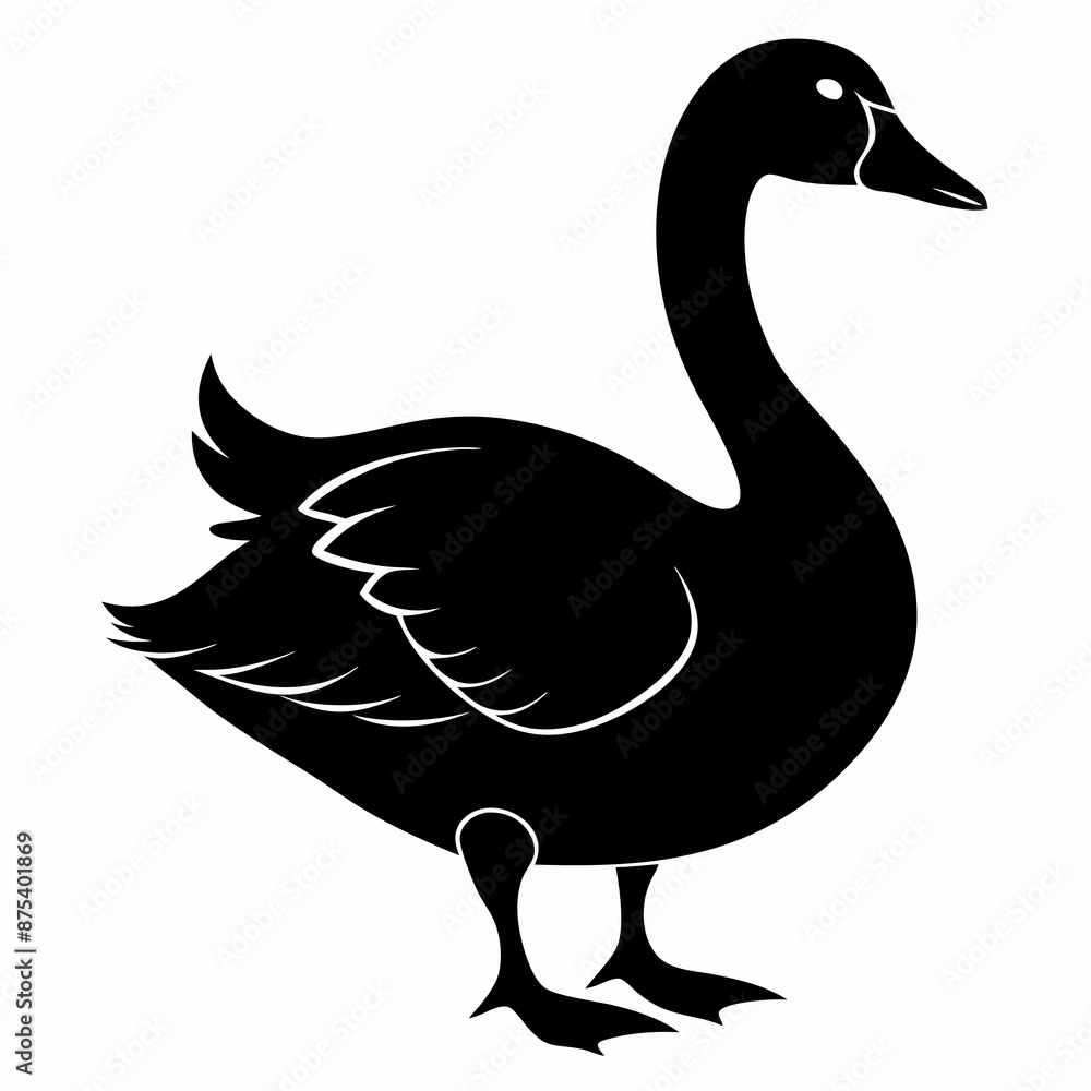 Goose black silhouette Goose black silhouette