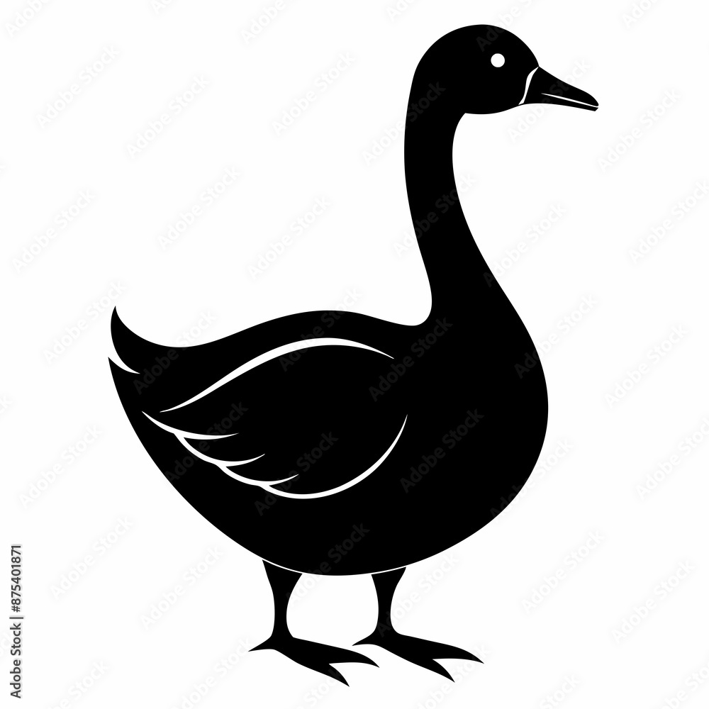Goose black silhouette Goose black silhouette