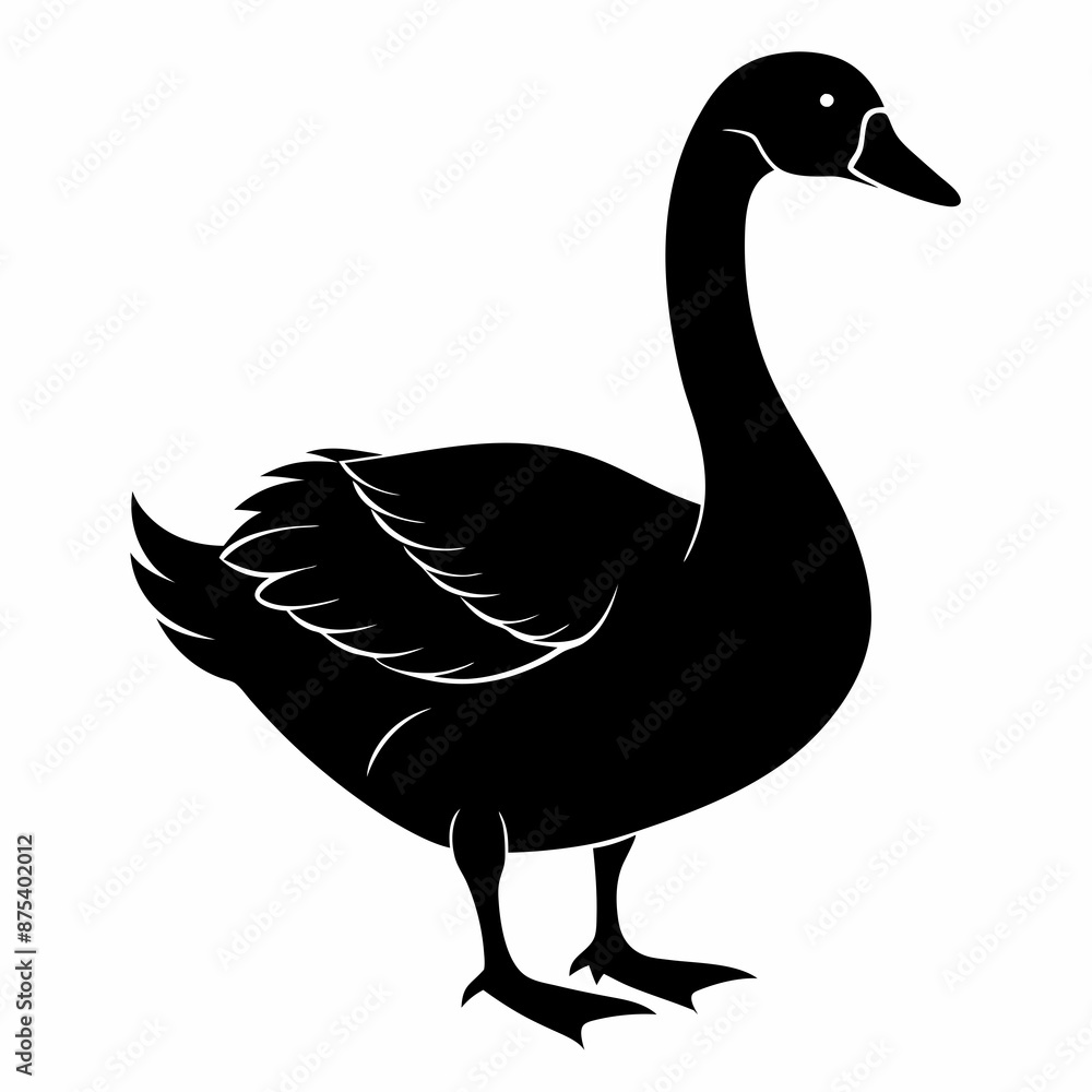 Goose black silhouette Goose black silhouette