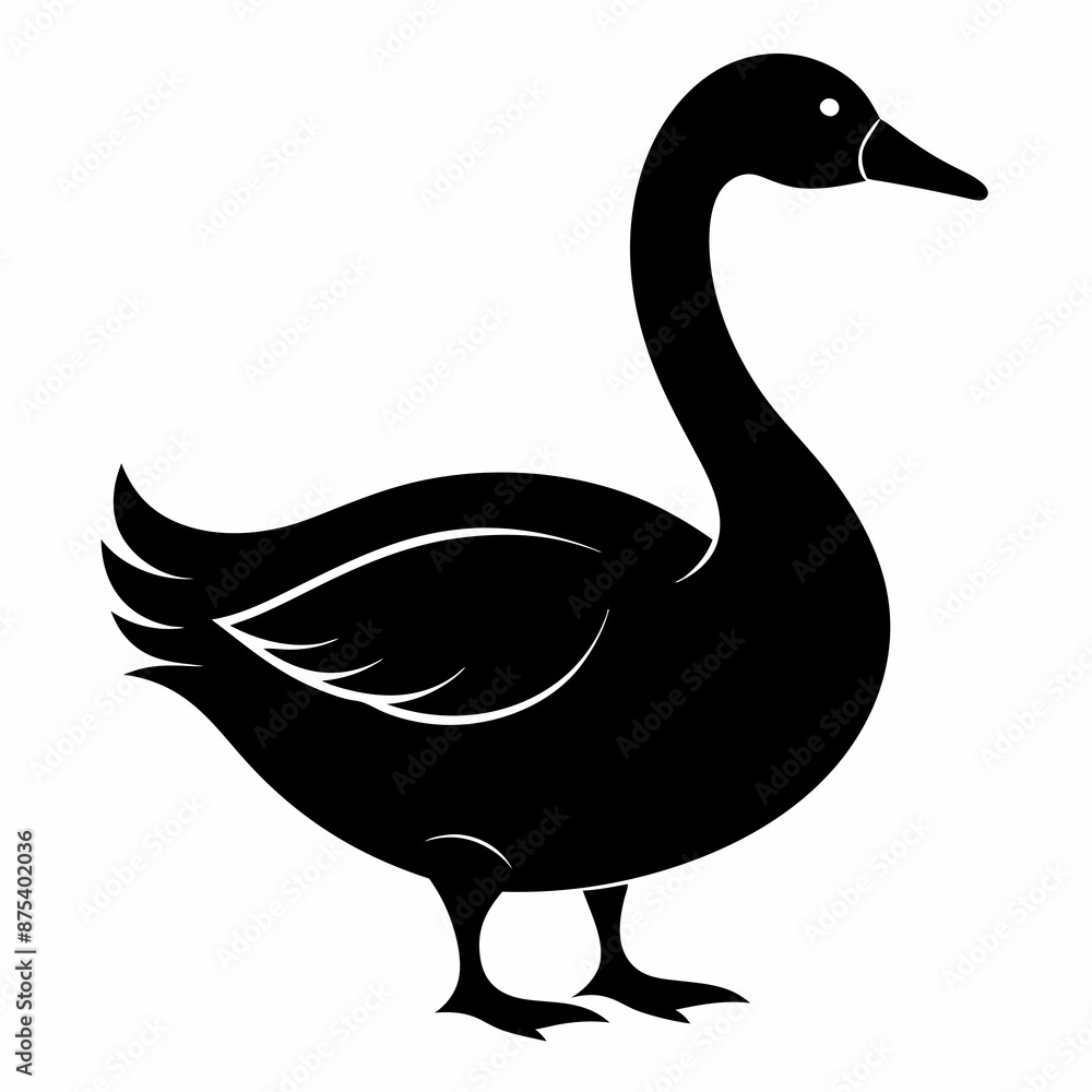 Goose black silhouette Goose black silhouette