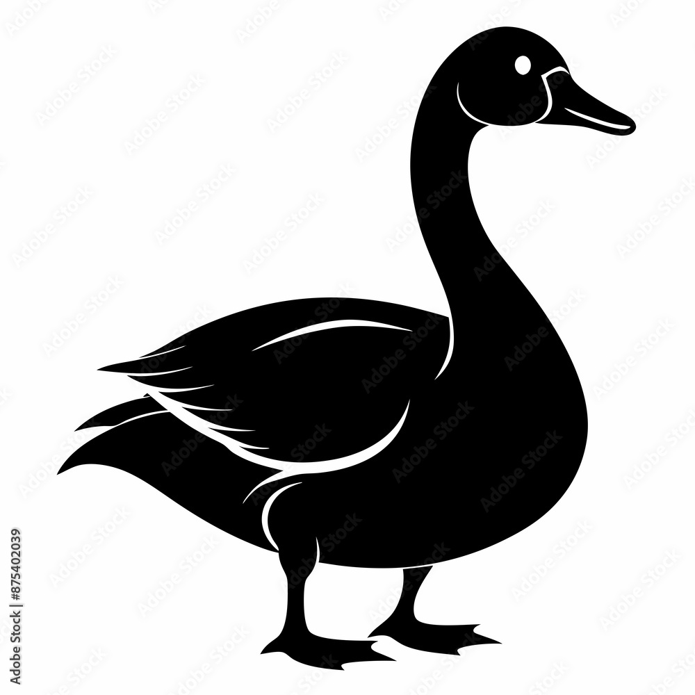 Goose black silhouette Goose black silhouette