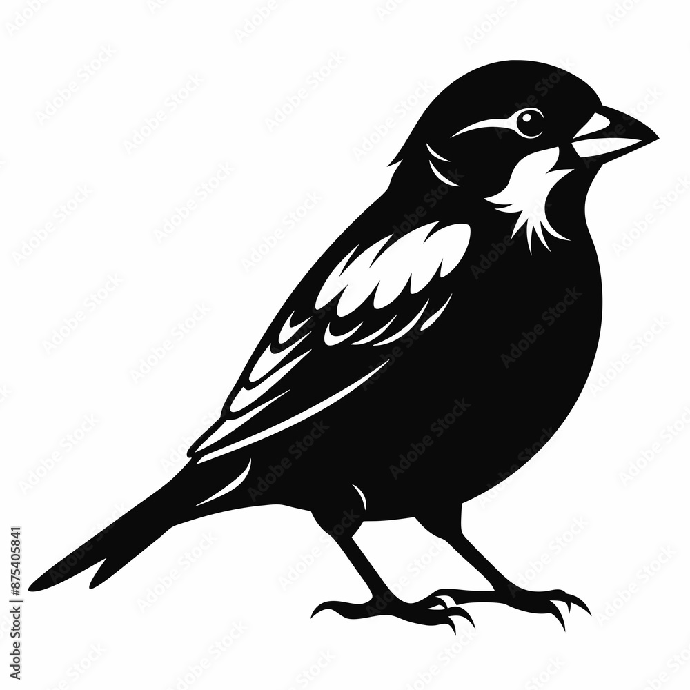 Sparrow black silhouette Sparrow black silhouette