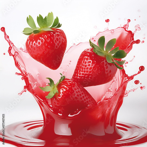 fraise, jus, clapoter, peindre, fraise, rouge, sang, art, fruit, couleur, liquide, aliment, abattre, cœur, eau, aimer, d encre, illustration, éclaboussure, conception, baie, entacher, grunge, 3-d, fra