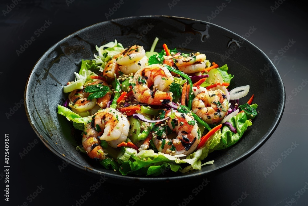 Fresh and Flavorful Asian Shrimp Salad with Grilled Shrimp Fresh and Flavorful Asian Shrimp Salad with Grilled Shrimp