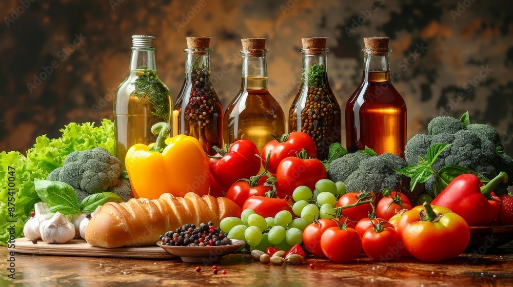 An abundant display of fresh vegetables, fruits, and bottled oils on a rustic table, highlighting the bounty of farm-fresh produce and culinary ingredients.
An abundant display of fresh vegetables, fruits, and bottled oils on a rustic table, highlighting the bounty of farm-fresh produce and culinary ingredients.