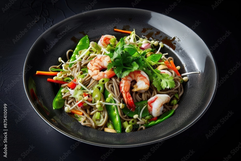 Vibrant Asian Soba Salad with Buckwheat Noodles and Shrimp Vibrant Asian Soba Salad with Buckwheat Noodles and Shrimp