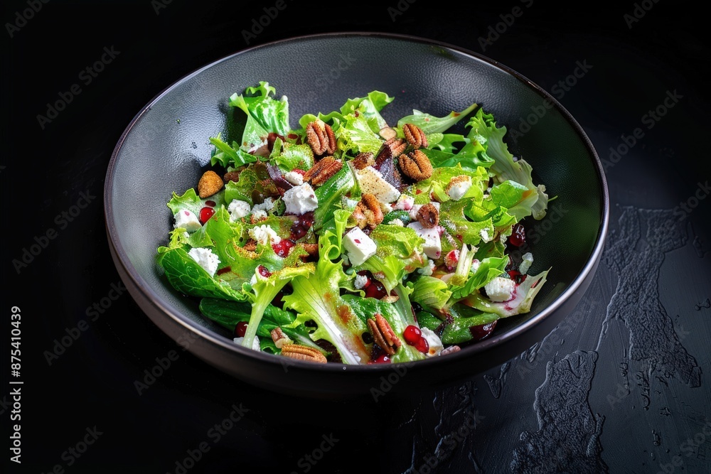 Fresh Mixed Greens with Feta and Pecans Fresh Mixed Greens with Feta and Pecans