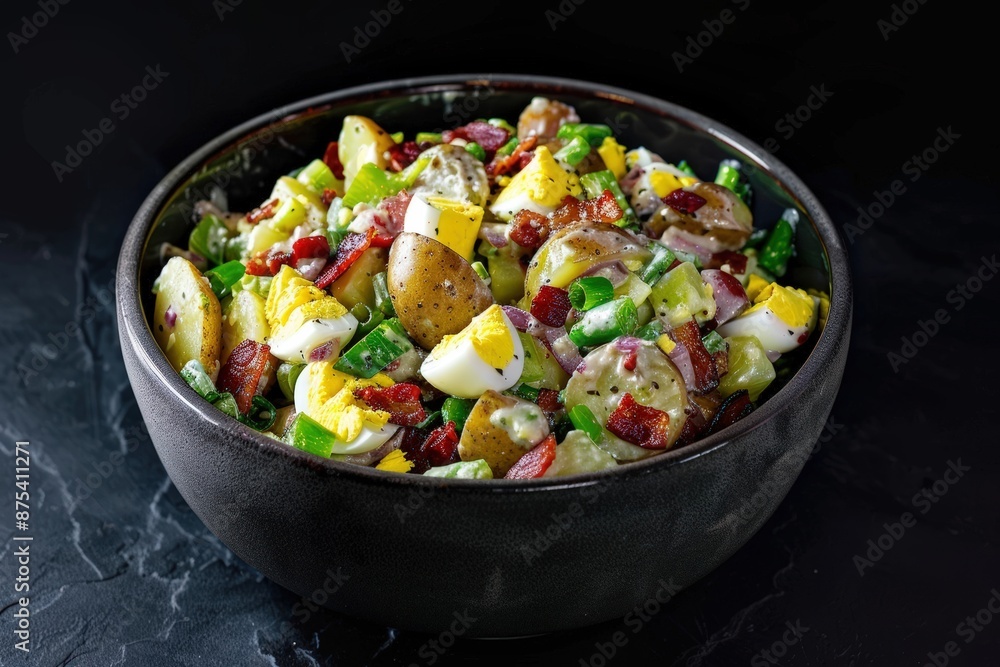 Crowd-Pleasing Fingerling Potato Salad with Bacon and Eggs Crowd-Pleasing Fingerling Potato Salad with Bacon and Eggs