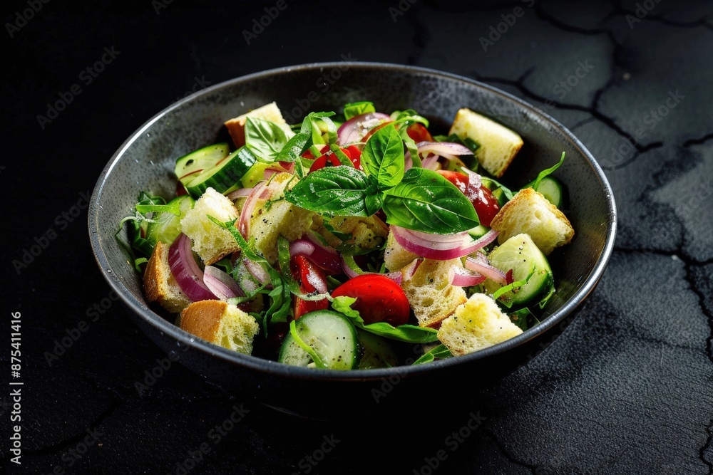Enticing Bagel Bread Salad with Fresh Basil and Tomatoes Enticing Bagel Bread Salad with Fresh Basil and Tomatoes