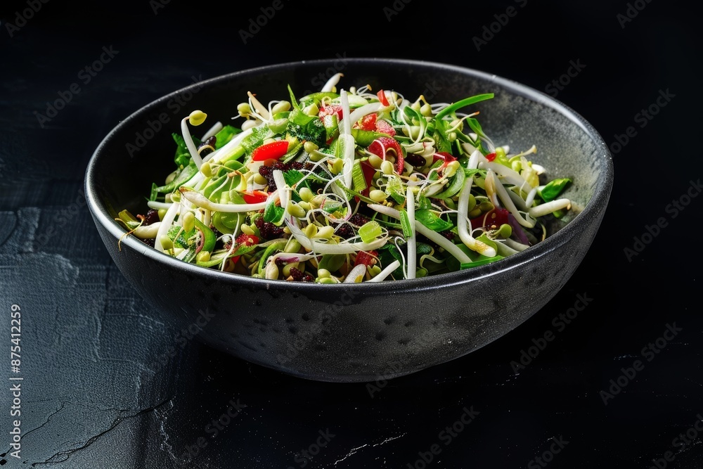 Tangy and Refreshing Bean Sprout Salad with Red Bell Pepper Tangy and Refreshing Bean Sprout Salad with Red Bell Pepper