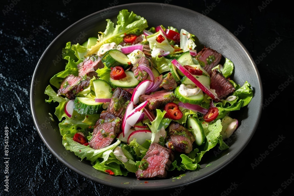 Vibrant Grilled Sirloin Steak Salad with Chipotle Dressing Vibrant Grilled Sirloin Steak Salad with Chipotle Dressing