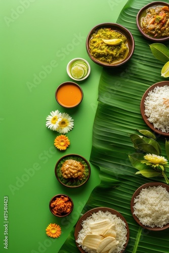 Delicious south indithali on bananleaf photo