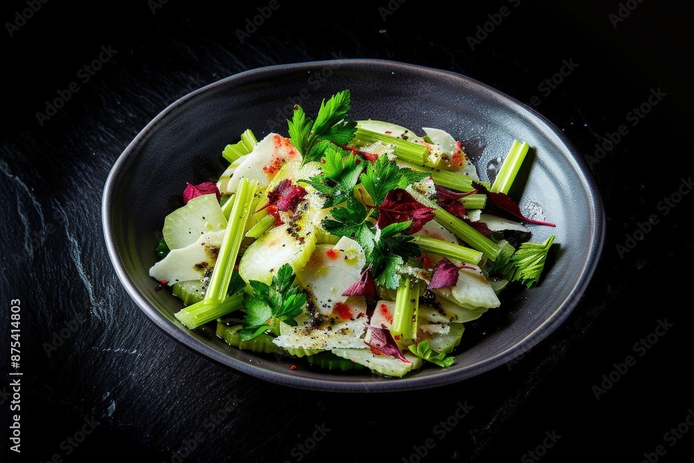 Exquisite Celeriac and Celery Salad with Tangy Dressing Exquisite Celeriac and Celery Salad with Tangy Dressing