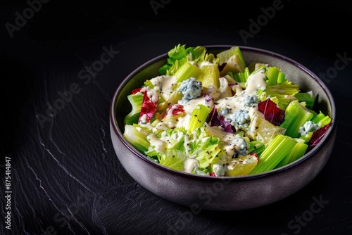 Mesmerizing Celery Blue Cheese Salad with Delicate White Vinegar Drizzle