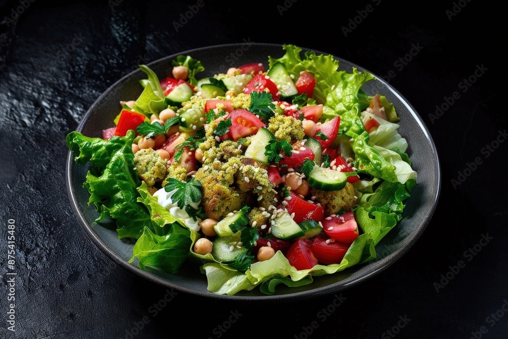 Deconstructed Falafel Salad: A Visual Feast with Tantalizing Flavors Deconstructed Falafel Salad: A Visual Feast with Tantalizing Flavors
