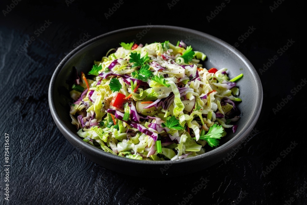 Delta Cole Slaw Garnished with Fresh Green Onion and Parsley Delta Cole Slaw Garnished with Fresh Green Onion and Parsley