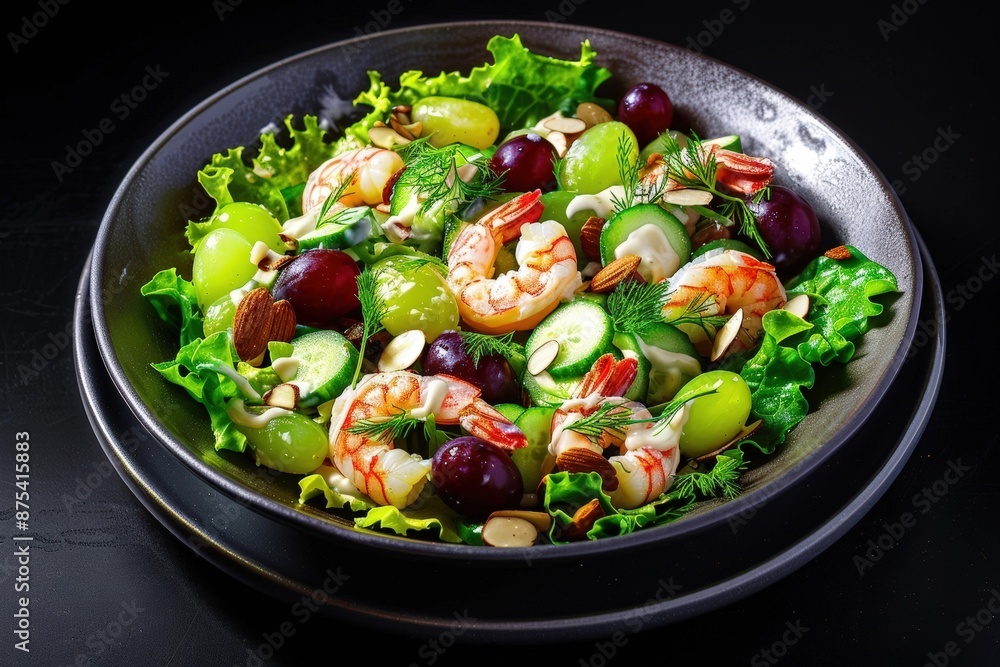 Crisp Dilled Shrimp and Grape Salad with Lemon Mayonnaise Crisp Dilled Shrimp and Grape Salad with Lemon Mayonnaise
