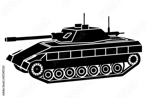 Tank war, Tank war army silhouette vector, Military tank Vector, icons, illustration, design.
