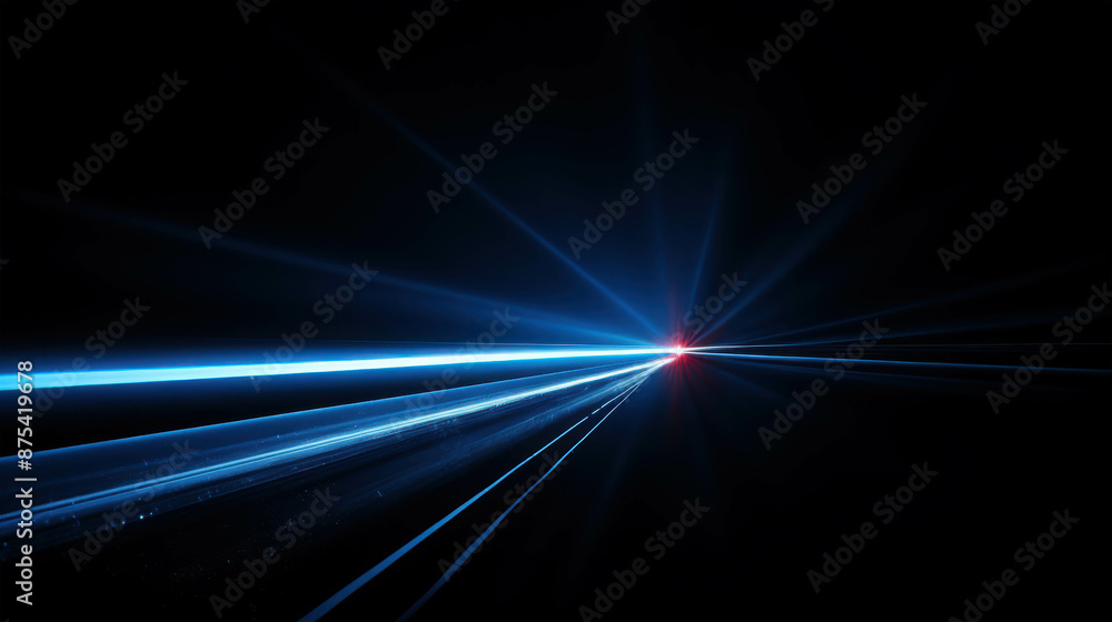 Sharp and Intense Beam of Blue Light Piercing Through the Darkness Creating a Dramatic and Futuristic Scene Sharp and Intense Beam of Blue Light Piercing Through the Darkness Creating a Dramatic and Futuristic Scene