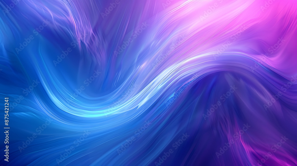 Flowing Abstract Digital Art in Blue and Pink Flowing Abstract Digital Art in Blue and Pink