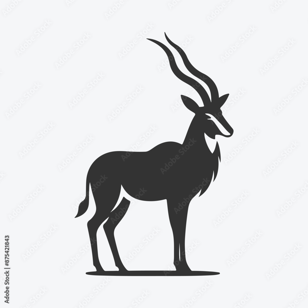 Obraz premium Majestic Antelope Silhouette, The Art of Nature's Elegance