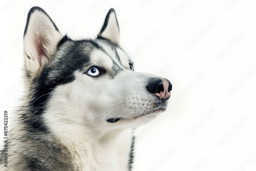 Husky against white backdrop Husky against white backdrop