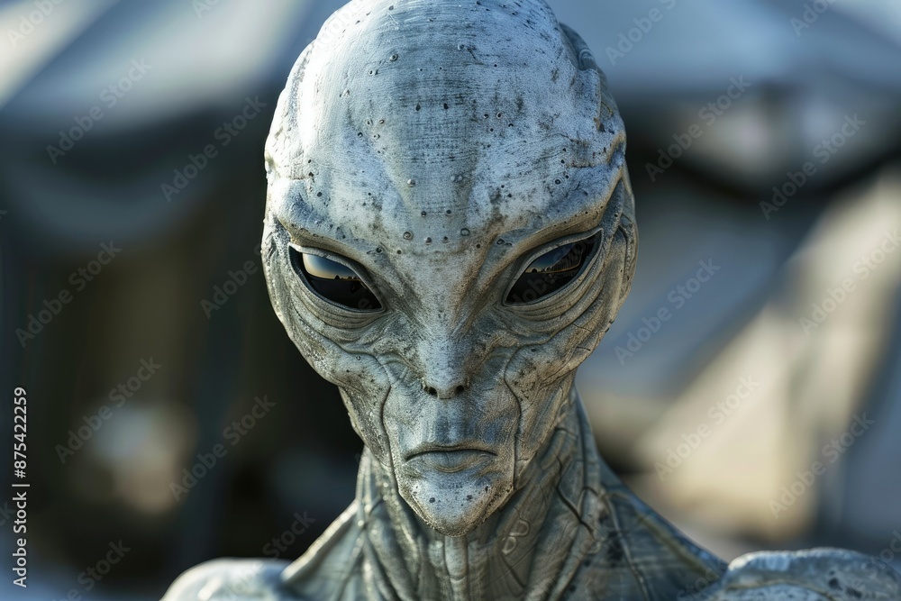 Illustration of an extraterrestrial in 3D Illustration of an extraterrestrial in 3D